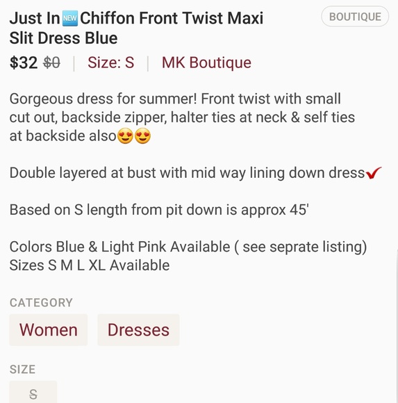 Blue Maxi Dress - Picture 5 of 9